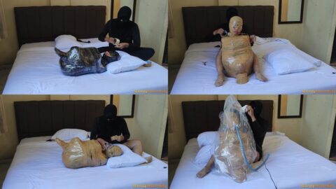 [RM175] This Girl Was Wrapped Into A Mummy Ball In 2 Layers Of Duct Tape