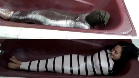 Compilation : 2 Scenes Where Mummified in Bathtub
